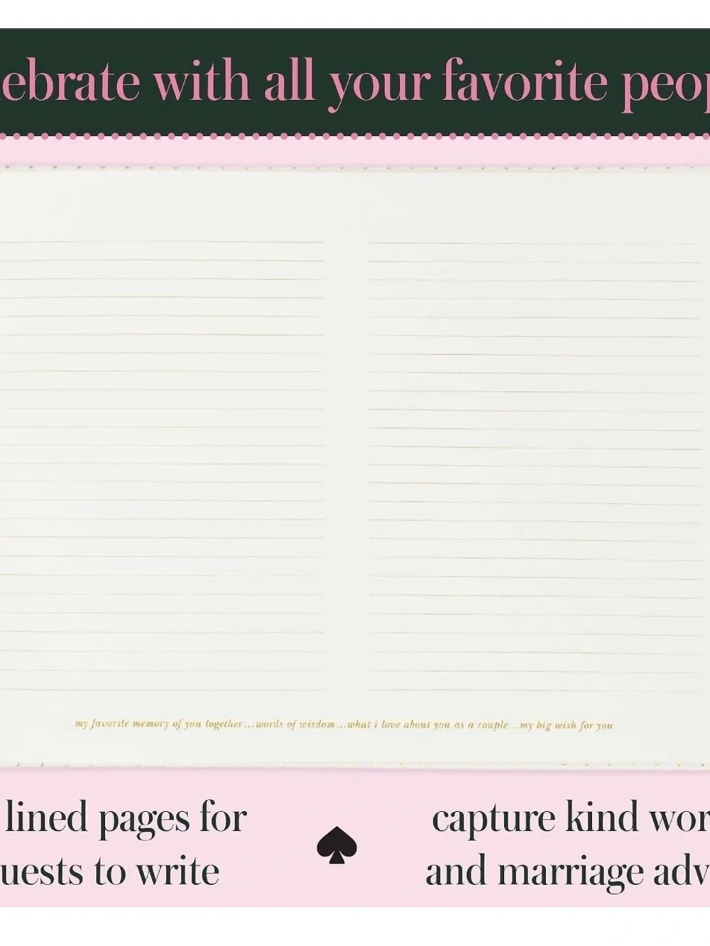 👰‍♀️👰‍♀️Kate Spade New York signature wedding guestbook- NEW
